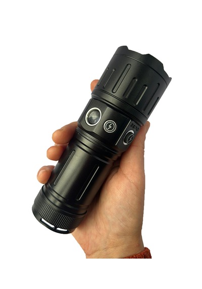 Or-b51 Şarjlı Led El Feneri, Güçlü El Feneri 50 Watt 8800 Mah Siyah