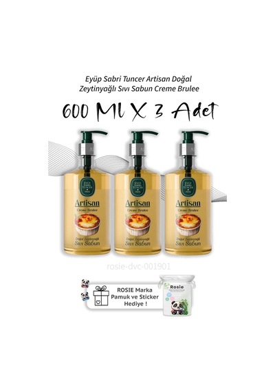 Eyüp Sabri Tuncer Artisan Doğal Zeytinyağlı Sıvı Sabun Creme Brulee 600 Ml X3 Diğer