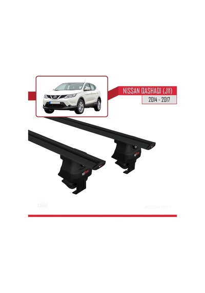 Nissan Qashqai / Dualis J11 Pre-facelift 2014-2017 Arası İle Uyumlu Ace-4 Ara Atkı Tavan Barı Siyah