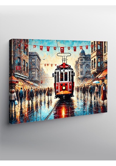 Kanvas Tablo İstanbul Un Eski Tramvayı