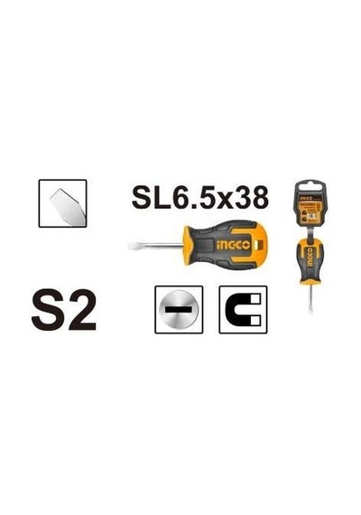 Ingco Hs686038 Düz Tornavida Sl65*38