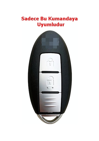 Nissan Qashqai X-Trail Uyumlu Smart Anahtar Kumanda Kılıfı Deri Desenli Gri - Gold