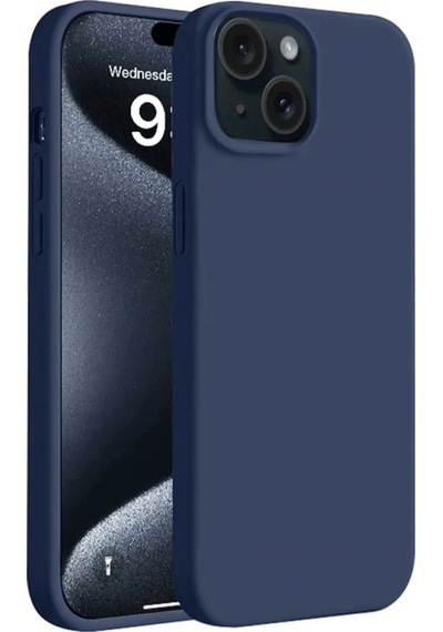 Apple iPhone Uyumlu - 15 Kılıf First Silikon - Lacivert