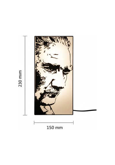 Sincara Home Atatürk Masaüstü & Asılabilir Light Box / Gece Lambası Beyaz