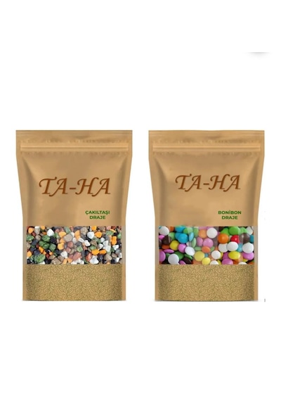 Ta-ha Çakıl Taşı 500 G + Bonibon Çikolatalı Draje 500 G