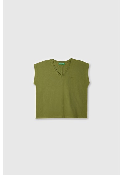 Benetton Kadın Tshirt Yeşil