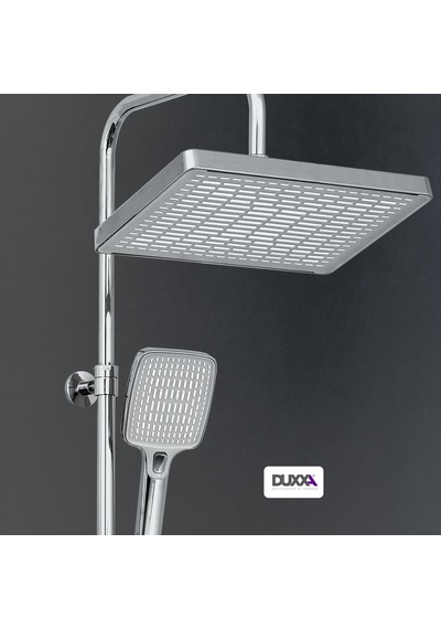 Duxxa Atlas Termostatik Bataryalı Rain Duş Seti Krom Dtb.114 Krom