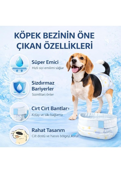 Sogud Dişi Köpek Ve Kedi Tuvalet Bezi M Ultra Emici Ve Sızdırmaz Pet Bezi, Regl Kızgınlık D