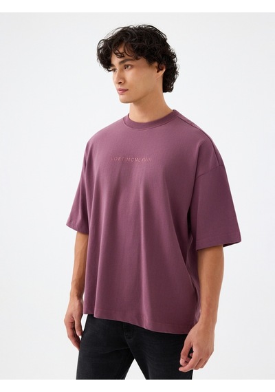 Crop Erkek Tshirt K.kol Bordo