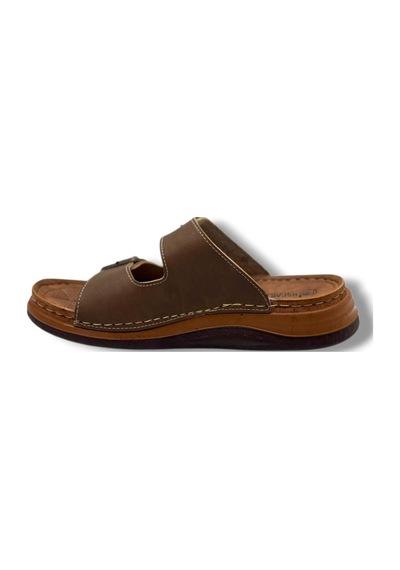 Oscar 5045-26 Cilt Çift Bant Ultra Soft Anatomik Erkek Terlik Taba