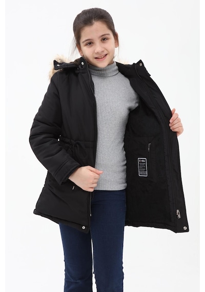 Kız Çocuk Kaban 51256 Siyah