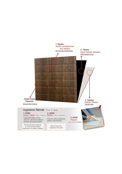 3 Boyutlu Duvar Paneli Kabartmalı Metro Dikdörtgen Desen Pvc 41x41 Cm/ 6 Adet /1 M² Antik