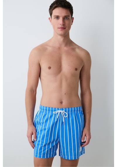 Penti Blue Thick Stripe Çok Renkli Şort
