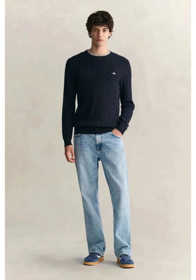 Gant Erkek Lacivert Regular Fit Bisiklet Yaka Örgü Kazak-24727 Gant Erkek Lacivert Regular Fit Bisiklet Yaka Örgü Kazak-24727