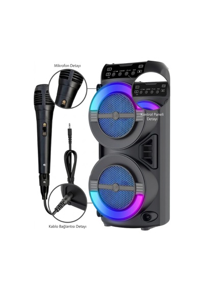 Northcity Taşınabilir Bluetooth Hoparlör Rgb Işık Efektli Stereo Ses - Kablosuz Müzik Deneyimi