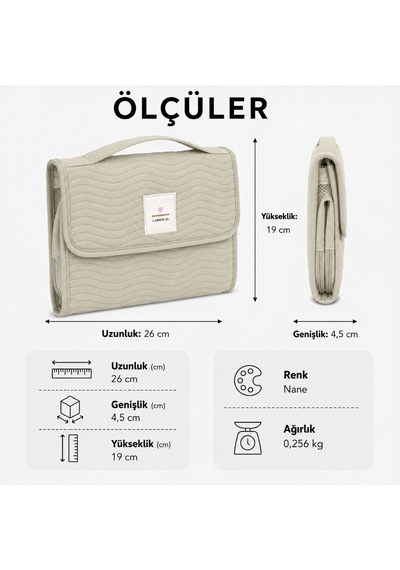Lassig Changing Pouch Bebek Alt Değiştirme Organizer Xl Mint