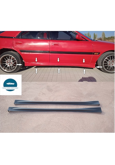 Mazda 323 Hb Marşpiyel Takımı Sağ Sol Boyasız Ham Siyah Fiberclass 2