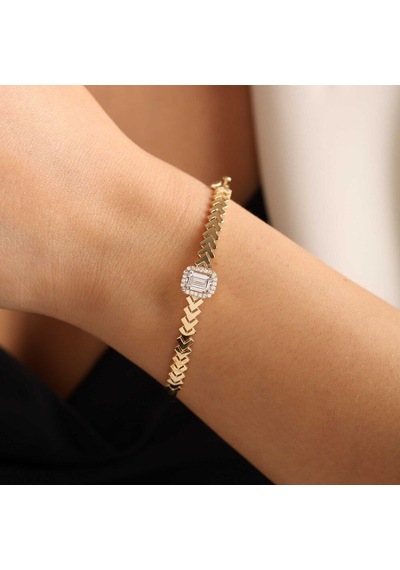 Sembol Gold Sarı Altın Baget Kelepçe Pars Model