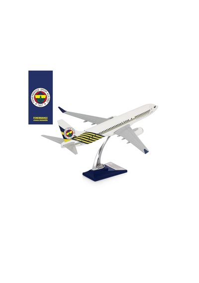 Zekupp Boeing 737-800 1/100 Ölçek Fenerbahçe Lisanslı Beyaz Tasarım Maket Uçak