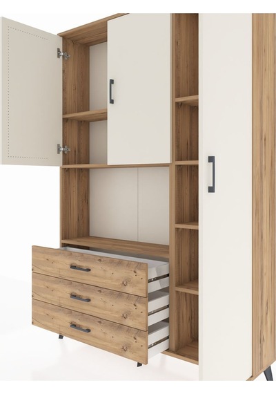 Arges Dolap 7 Raflı 3 Çekmeceli 3 Kapaklı 132x30x195 Çam-aytaşı/çam Aytası/atlas Çam Arges Dolap 7 Raflı 3 Çekmeceli 3 Kapaklı 132x30x195 Çam-aytaşı/çam Aytası/atlas Çam
