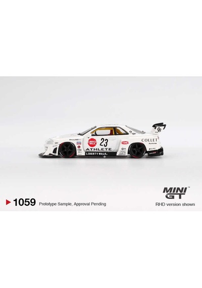 Mini Gt 1:64 Nissan Lb-er34 Super Silhouette Athlete/collet Diecast Model Araba Beyaz