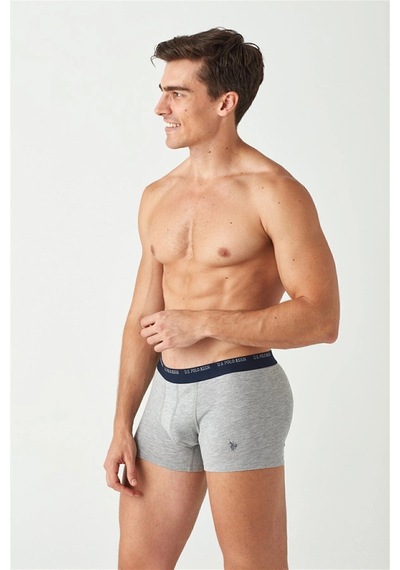 U.S. Polo Assn. U.s. Polo Assn. Erkek Lacivert Melanj - Gri Melanj 2 Li Boxer