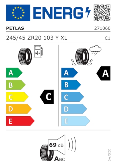 Petlas 245/45 R20 103Y Xl Prestige Sport Yaz Lastiği Lastiği Üretim 2026