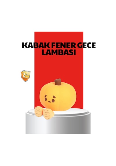Buğz Pumpkin Led Night Light Dokunmatik Şarjlı Silikon Gece Lambası .