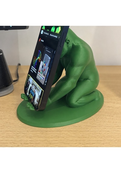 3d Baskı Goril Telefon Tutucu - Kaslı Goril Masaüstü Telefon Standı-yeşil Diğer