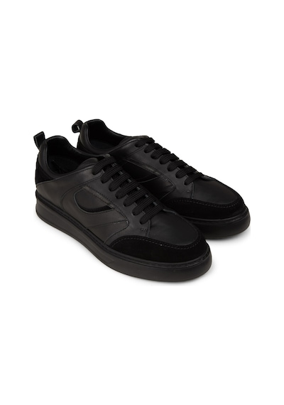 Deery Erkek Hakiki Deri Siyah Sneaker Ayakkabı - 02012msyhe01 Siyah