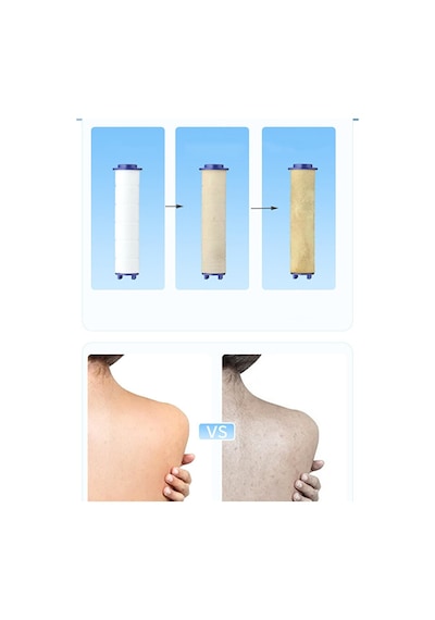 Mucit Home Spa Modlu Filtreli Duş Başlığı 5 Fonksiyonlu Duş Fiskiyesi Beyaz