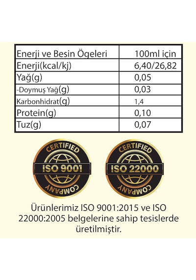 Hanzade Bitkisel Hurma Sirkesi 6 x 500 ML