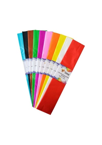 Lüx Krapon Kağıdı 50x200 Cm 10'lu Paket 10 Renk