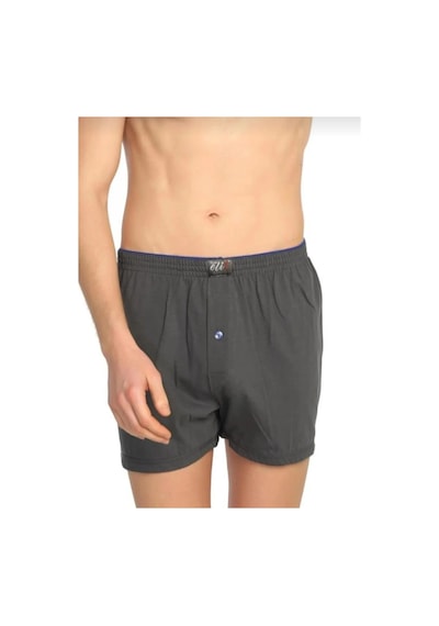 Tutku Elit 1101 Erkek Penye Havlu Bel Düz Boxer Tekli Füme