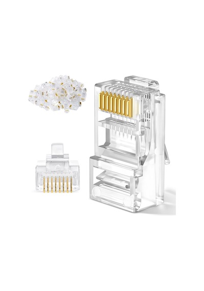 100 Adet Rj45 Cat 5 Konnektör 8p8c Ethernet Jakı Rj45 Cat5 Konnek