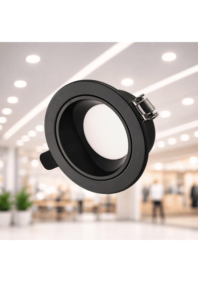 3 Renk Led Gömme Spot 8w Ct-5261 Siyah Kasa 3200k 4000k 6400k Sıva Altı Yuvarlak Tavan Aydınlatma 110 Diğer