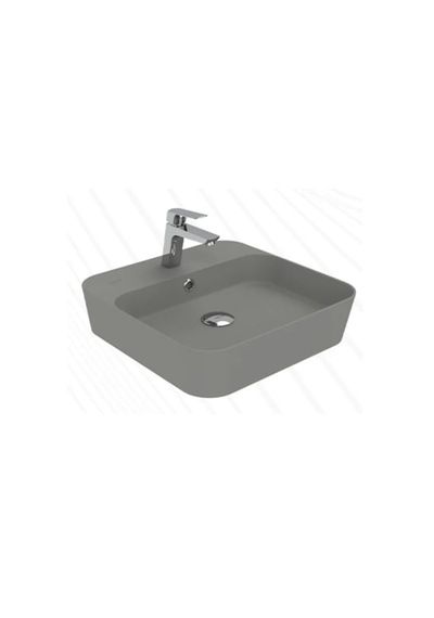 Creavit Lp046-00cg00e-0000 Loop Kare Çanak Lavabo - Cool Grey