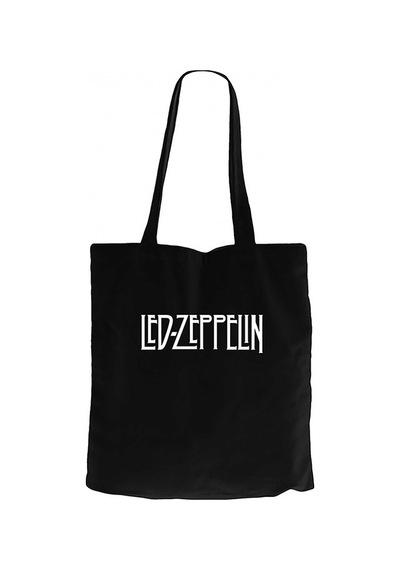 Led Zeppelin Logo Siyah Kanvas Bez Çanta Siyah
