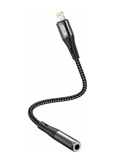 Go Des Gd-uc166 Lightning To 3.5mm Aux Çevirici Örgülü Ses Adaptörü Gri