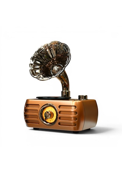 Rt-704 Nostaljik Trend Tasarım Gramafon Radyo,bluetooth Özellikli Nostalji Radyo