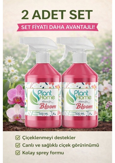 Bloom Çiçeklenme Destekleyici Sprey 500 Ml 2 Li Set - Orkide Ve Çiçekli Bitkiler İçin