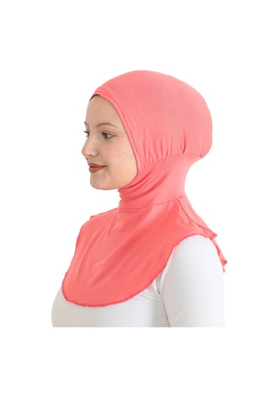 Modish Group Kadın Boyunluklu Hijab Tesettür Pratik Spor Bone - Sarı Pembe