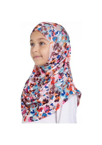 Hürrem Bone Bebe Mavisi Pratik Hazır Geçmeli Genç Tesettür Bone Jakar Desenli Pileli Kendinden Boneli 2407 11 Bebe Mavisi