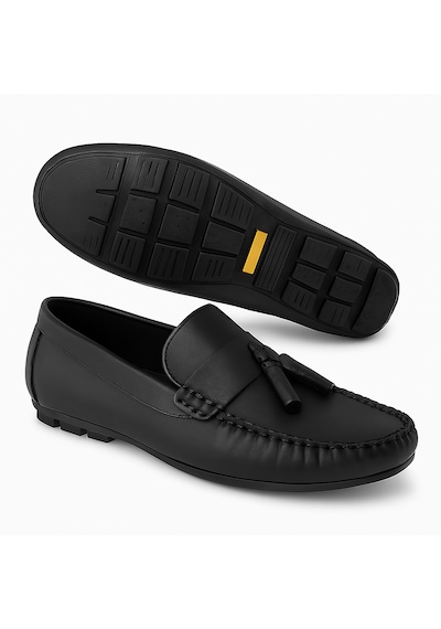 Growish Gr0297 Hakiki Yumuşak Deri Saraçlı Esnek Tam Bükülebilir Püsküllü Loafer Babet Ayakkabı Siyah Growish Gr0297 Hakiki Yumuşak Deri Saraçlı Esnek Tam Bükülebilir Püsküllü Loafer Babet Ayakkabı Siyah