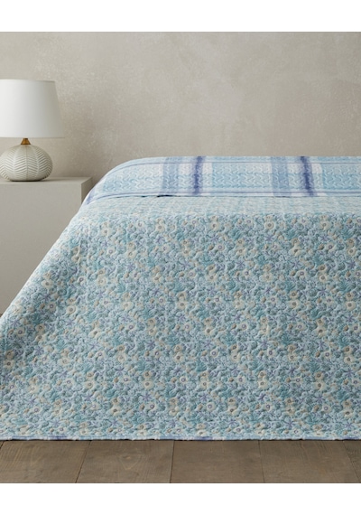 English Home Misty Flora King Size Çok Amaçlı Örtü 220x240 Cm Açık Mavi Açık Mavi