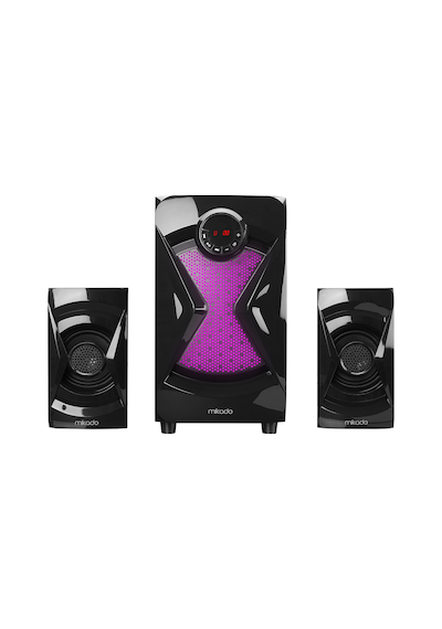 Mikado MD-370BT 2+1 38 W BT/AUX/USB/FM/LED Işıklı Multimedya Hoparlör