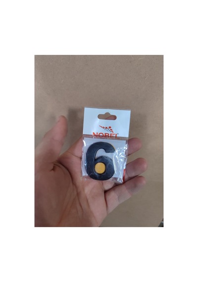 Yapışkanlı Kapı Numarası Kapı No Siyah Küçük Boy 50 Mm 5cm Siyah Renk Numaralar 1 Adet 6 6