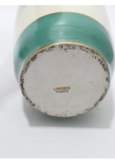 Limoges Çiçek Desenli Porselen Vazo 31cm Çok Renkli