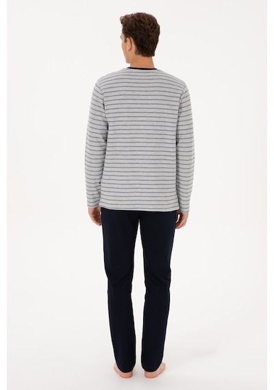 U.s. Polo Assn. Erkek Lacivert Pijama Takım 50318604-vr033 Lacivert