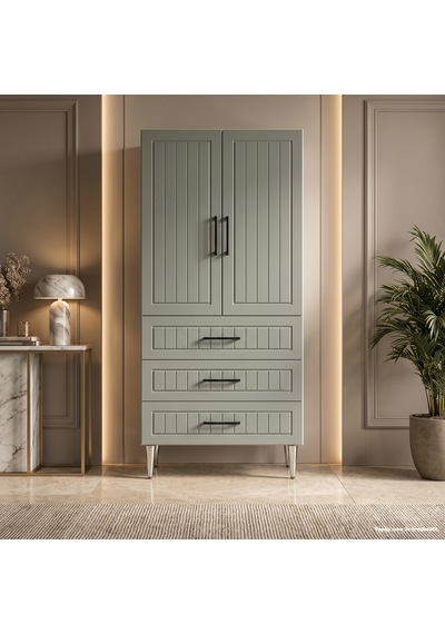 Notting Hill Çok Amaçlı Dolap 60 Cm 2 Kapak 3 Çekmece Soft Somon - Çok Amaçlı Mutfak Dolabı Gri Notting Hill Çok Amaçlı Dolap 60 Cm 2 Kapak 3 Çekmece Soft Somon - Çok Amaçlı Mutfak Dolabı Gri